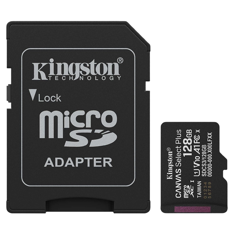 Карта памяти Kingston Canvas Select Plus, 128 ГБ, Black