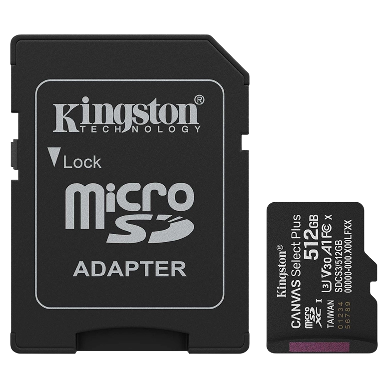 Card de memorie Kingston Canvas Select Plus, 512 GB, Black