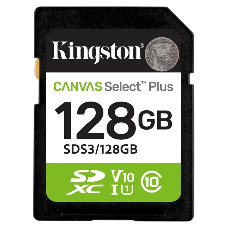 Карта памяти Kingston Canvas Select Plus, 128Гб