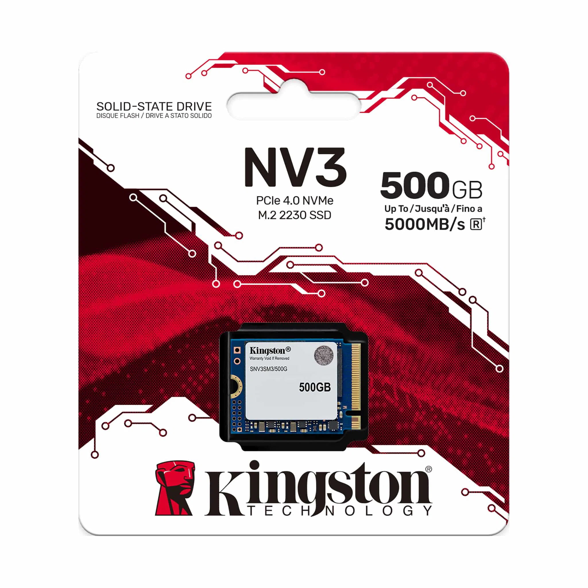 Накопитель SSD Kingston NV3, SNV3SM3/500G, 500 ГБ, Blue 3