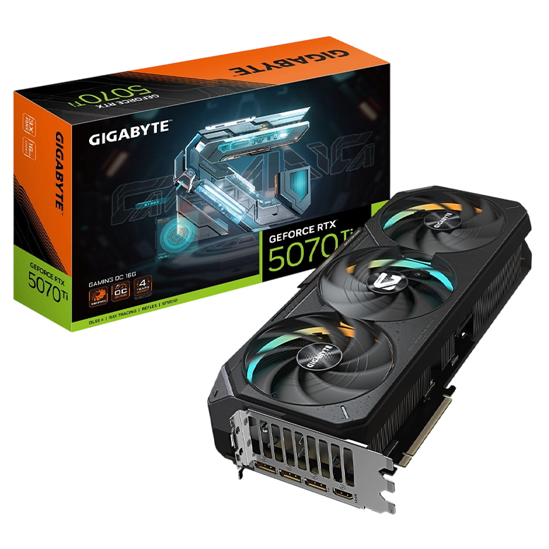 Видеокарта GIGABYTE GeForce RTX 5070 Ti GAMING OC 16G, Black