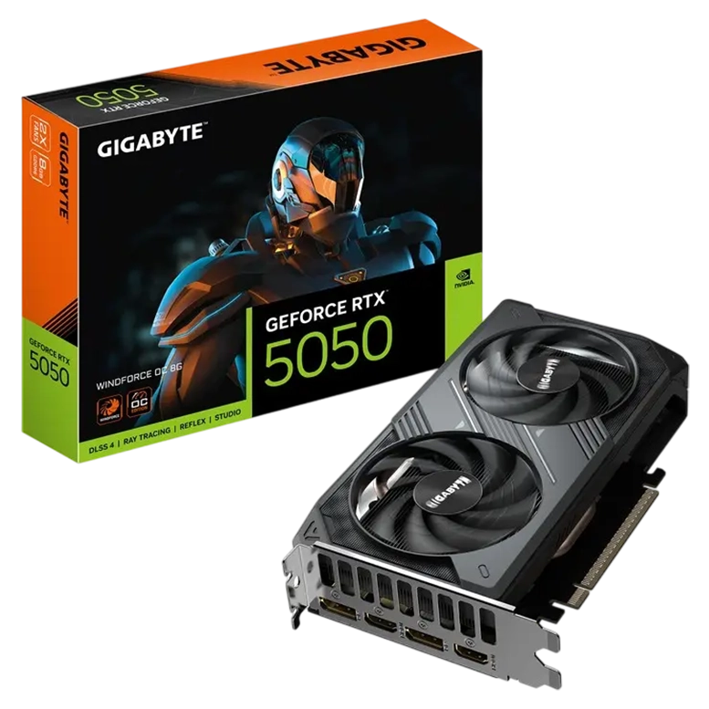 Видеокарта Gigabyte GeForce RTX 5050 WINDFORCE OC, Черный