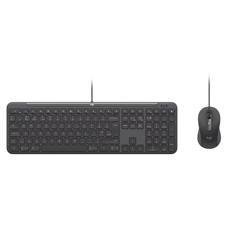Клавиатура и мышь Logitech Signature Slim MK620, Проводное, Чёрный