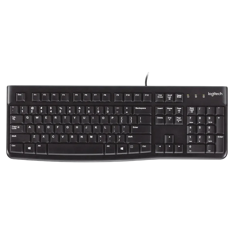 Tastatură Logitech K120, Cu fir, Negru