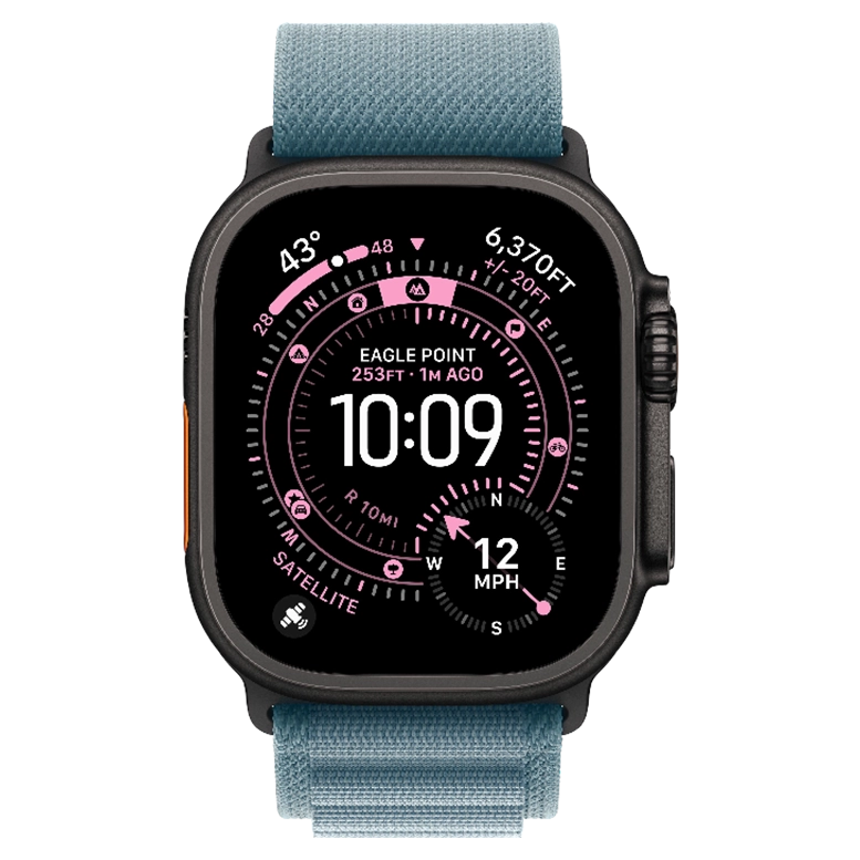 Apple Watch Ultra 3 Black Alpine Loop Light Blue 2