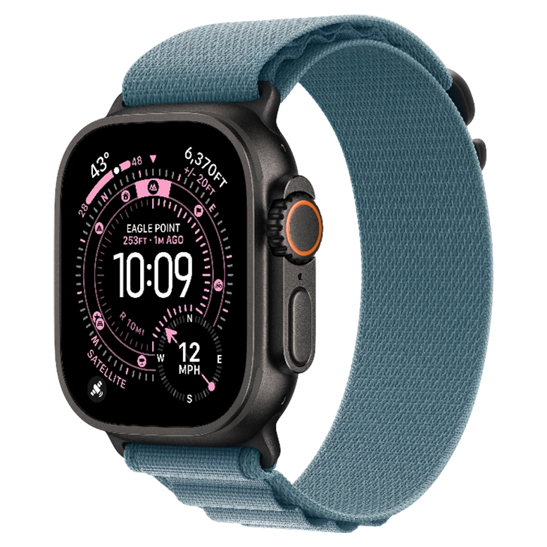 Apple Watch Ultra 3 Black Alpine Loop Light Blue