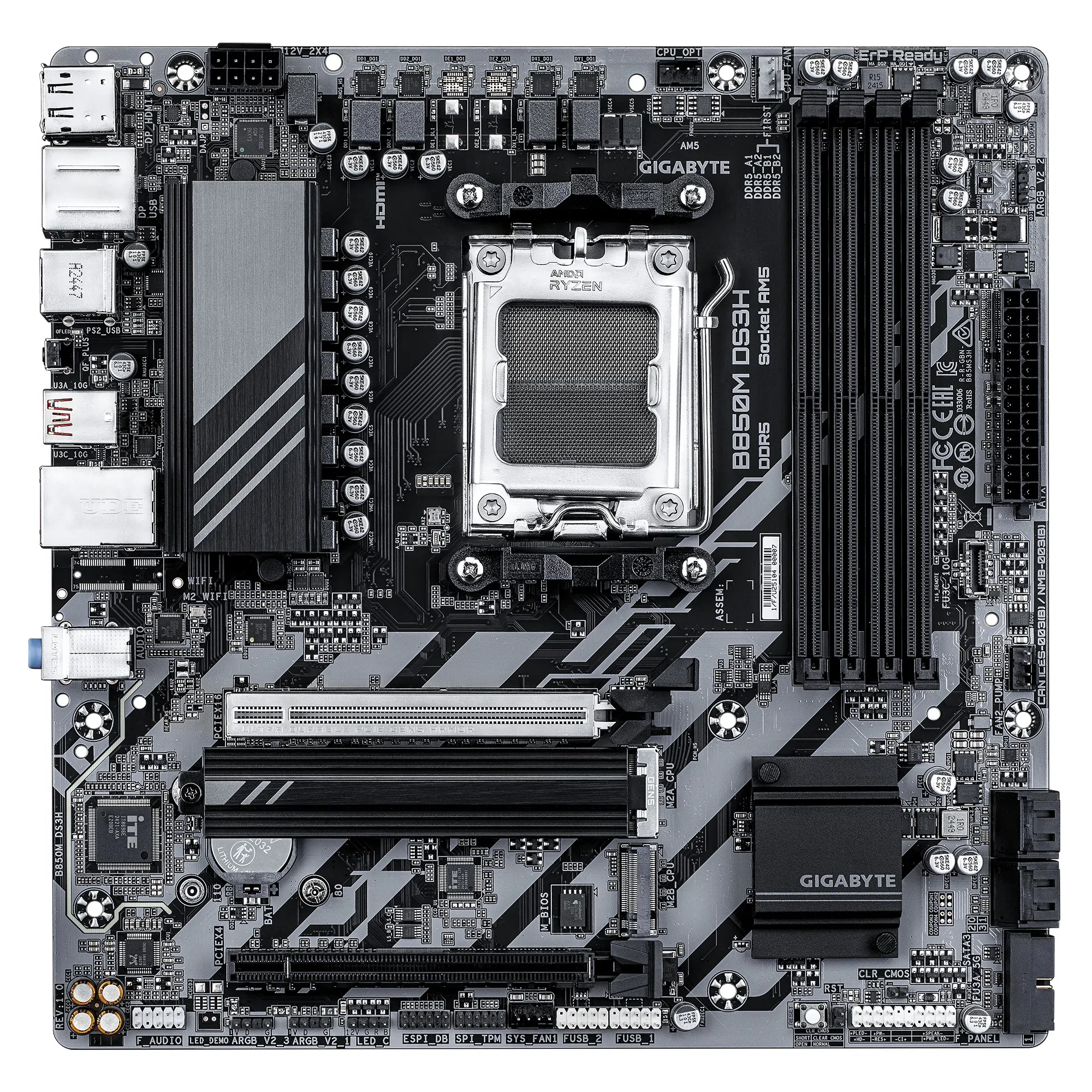 Материнская плата Gigabyte B850M DS3H AM5 mATX 2