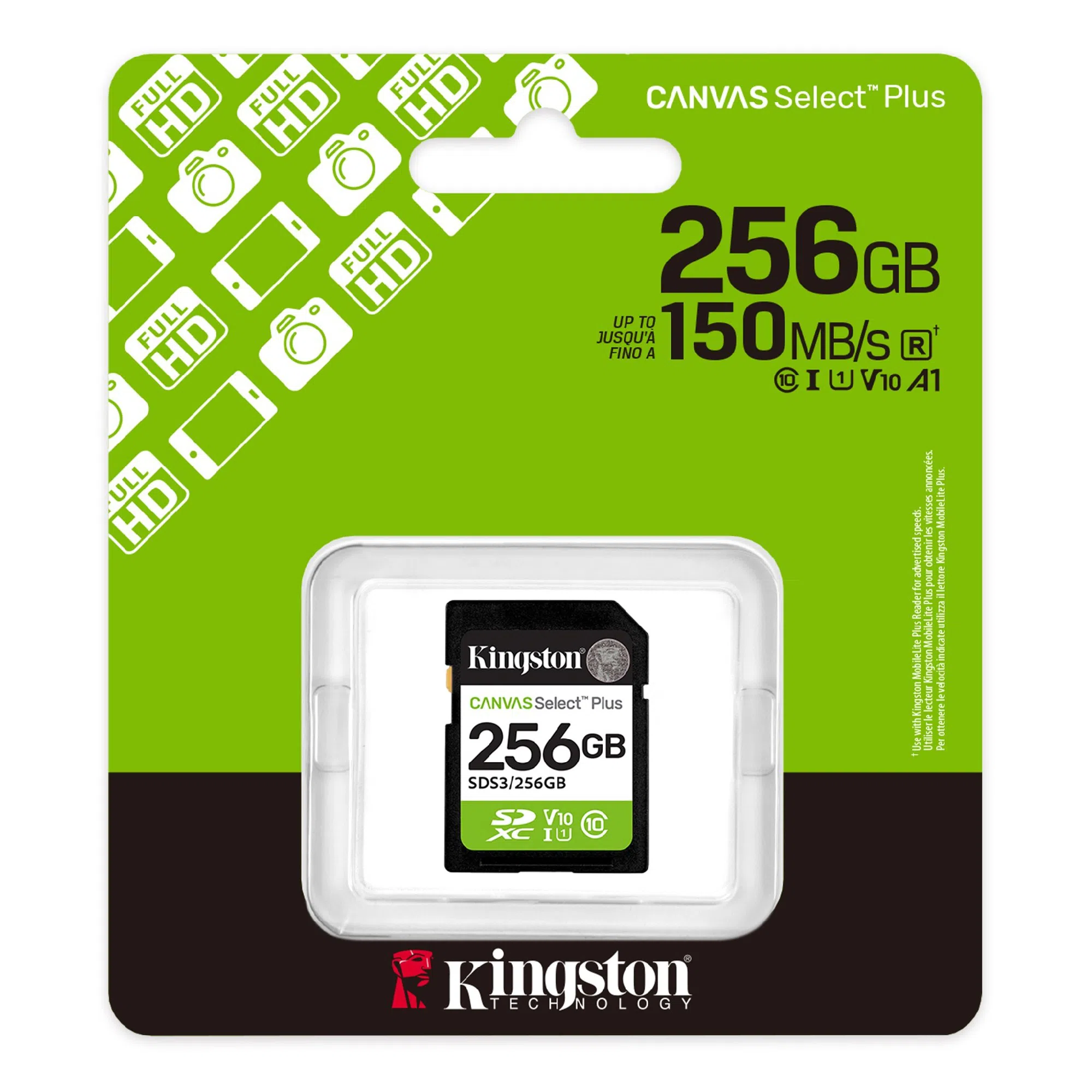 Карта памяти Kingston Canvas Select Plus, 256ГБ 3