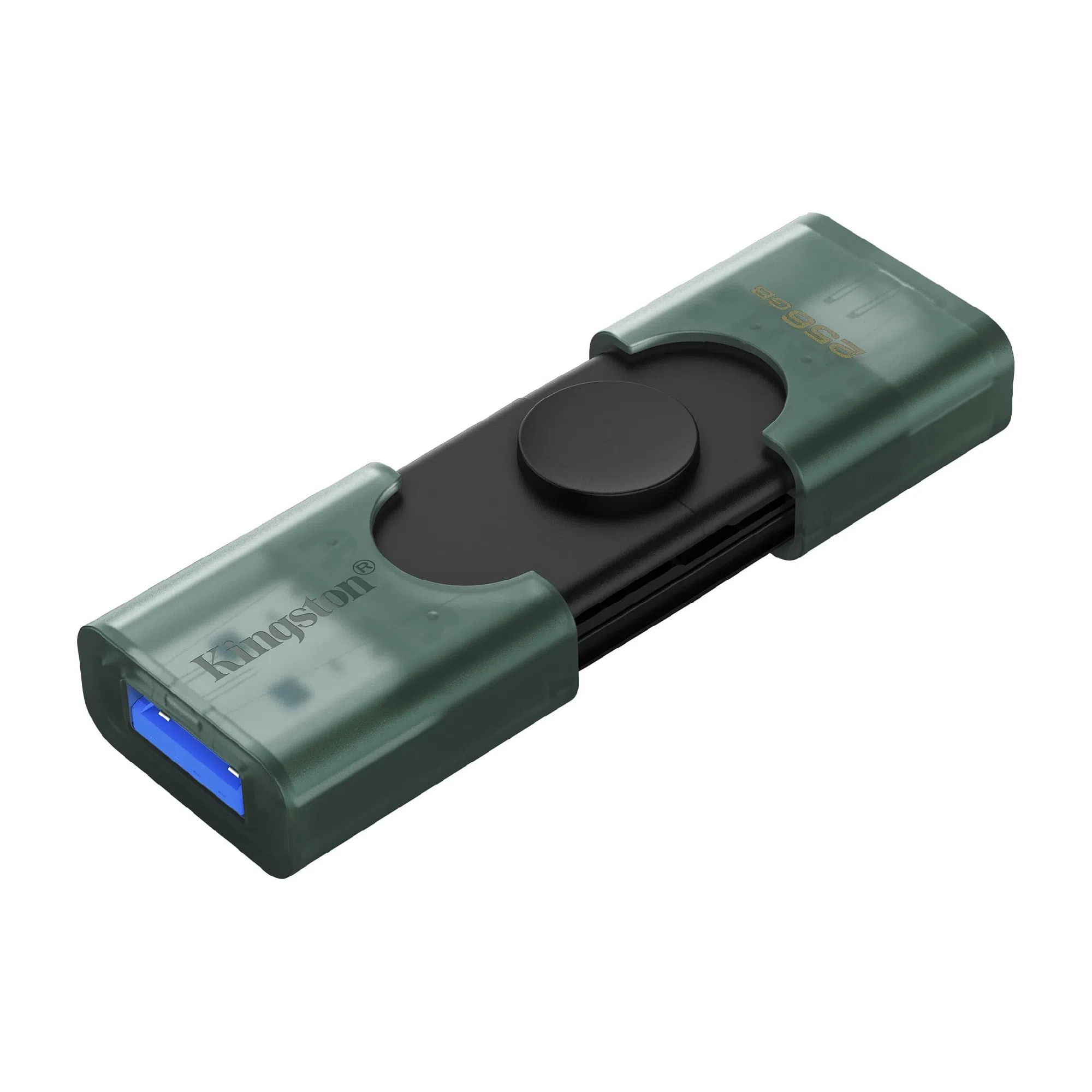 Флеш-накопитель USB-C/A Kingston DataTraveler Duo, 256 ГБ, Turquoise 3