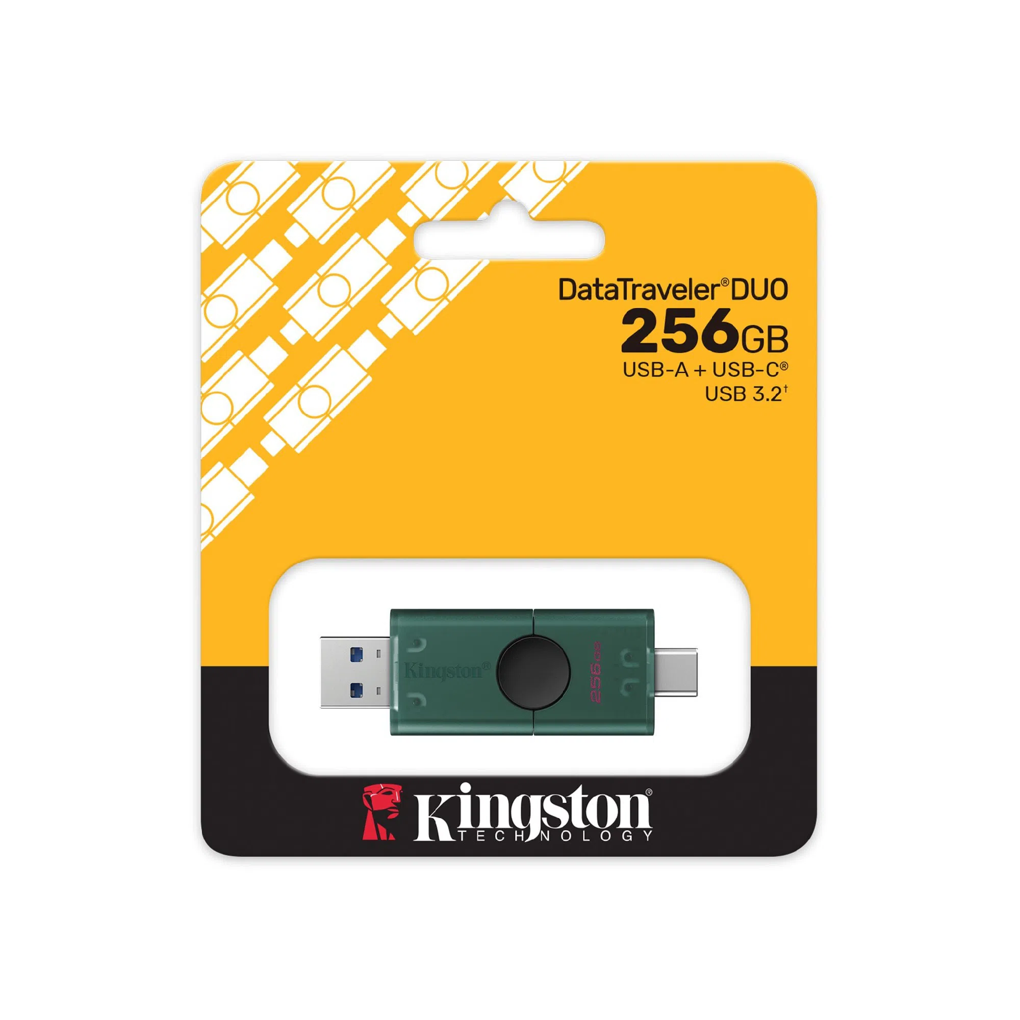 Флеш-накопитель USB-C/A Kingston DataTraveler Duo, 256 ГБ, Turquoise 4