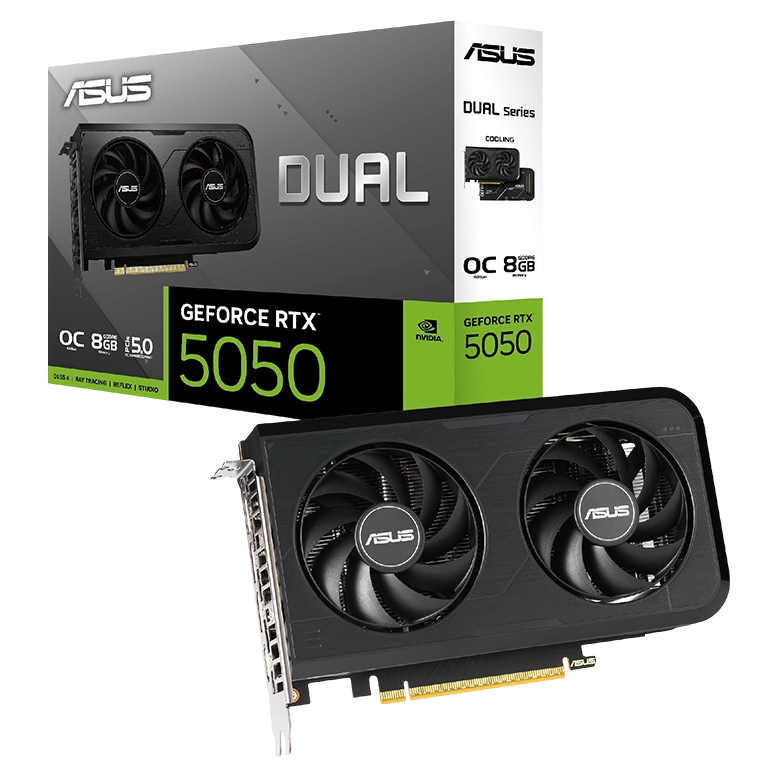 Видеокарта ASUS Dual GeForce RTX 5050 OC Edition, Черный