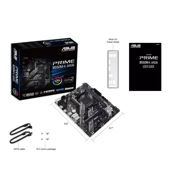 Материнская плата ASUS PRIME B550M-K ARGB, Black 4