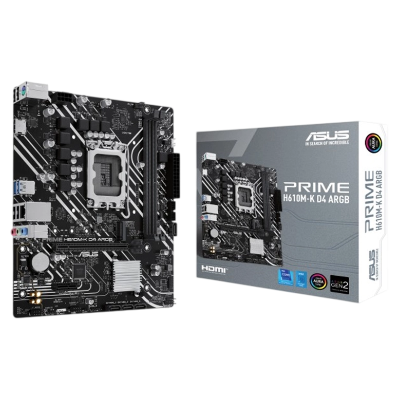 Материнская плата ASUS PRIME H610M-K D4 ARGB, Black