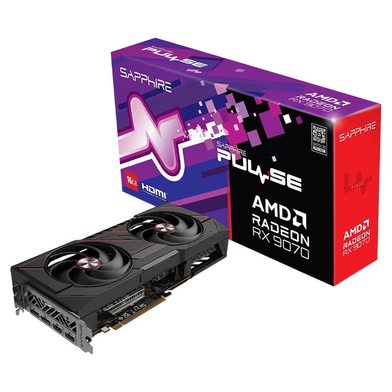 Видеокарта Sapphire PULSE Radeon RX 9070, Black