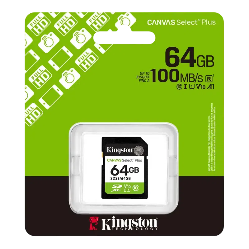 Карта памяти Kingston Canvas Select Plus, 64Гб 3