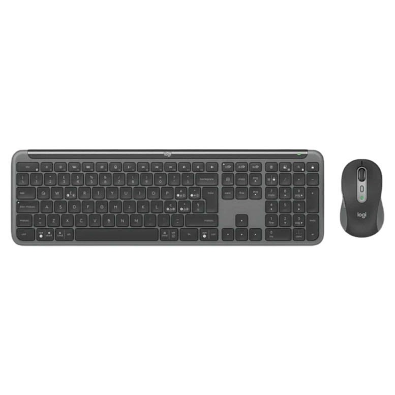 Tastatura si Mouse Wireless Logitech Signature Slim MK950, Graphite