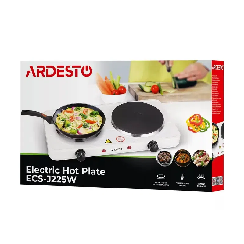 Электрическая настольная плита Ardesto ECS-J225W, Белый 5