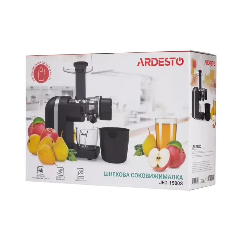 Storcător de fructe și legume Ardesto JEG-1500S, Black 10