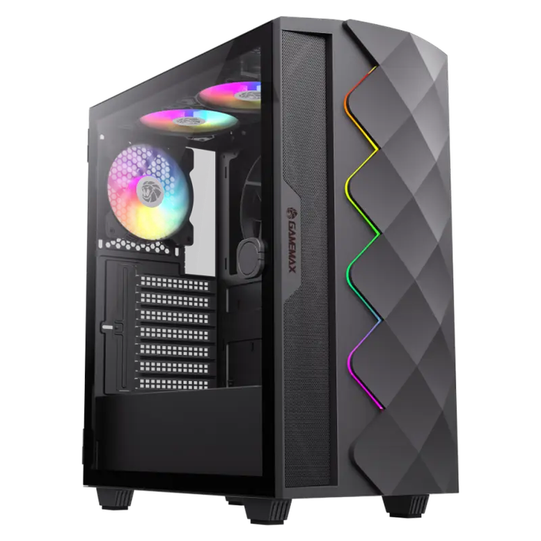 Корпус для ПК Gamemax DIAMOND CP BK Mid-Tower, Черный