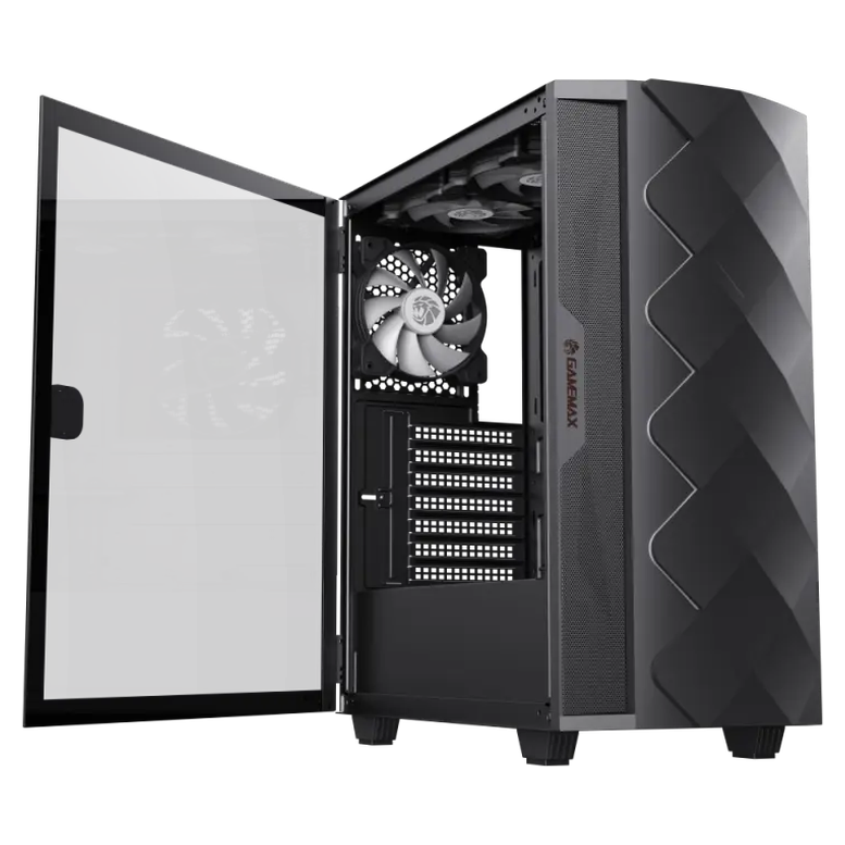 Корпус для ПК Gamemax DIAMOND CP BK Mid-Tower, Черный 7