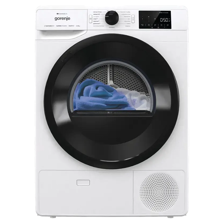 Сушильная машина Gorenje DPNE83GNLWIFI, 8кг, Белый