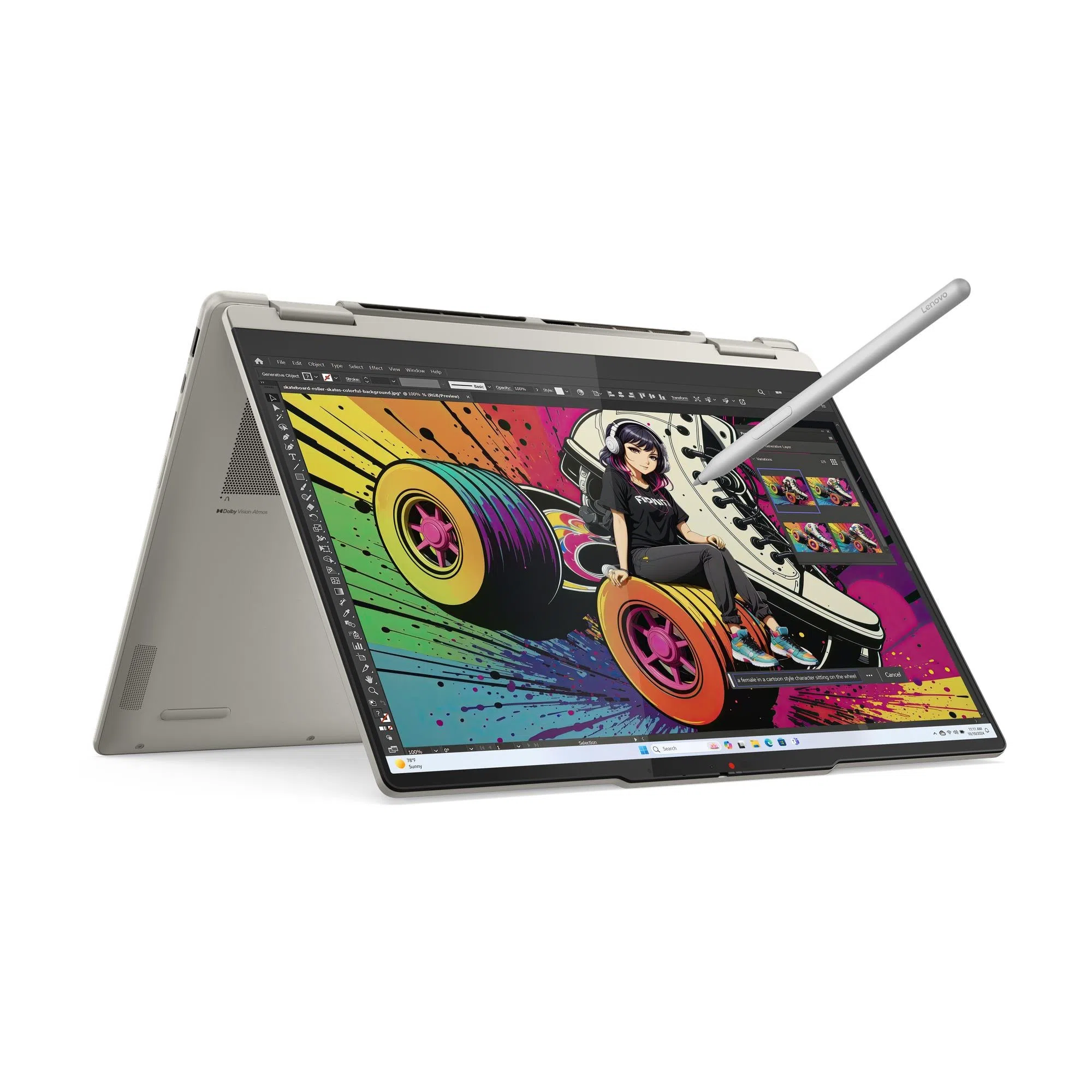 Laptop 14” Lenovo Yoga 7 2-in-1 14AKP10, Seashell/Aluminium 6