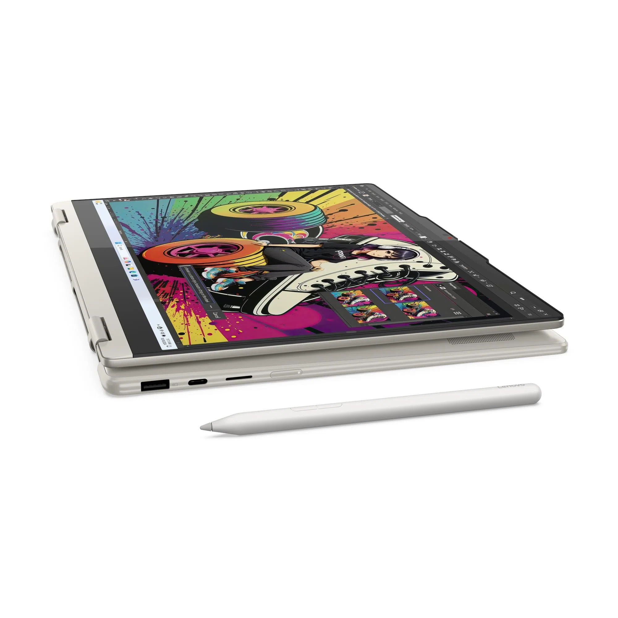 Laptop 14” Lenovo Yoga 7 2-in-1 14AKP10, Seashell/Aluminium 7