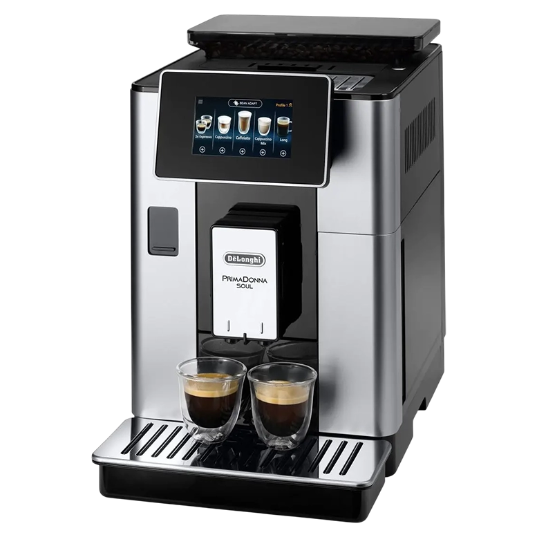 Aparat de cafea DeLonghi ECAM610.55.SB PrimaDonna Soul, Silver/Black