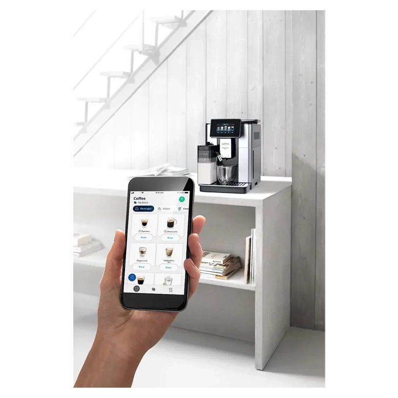 Aparat de cafea DeLonghi ECAM610.55.SB PrimaDonna Soul, Silver/Black 4