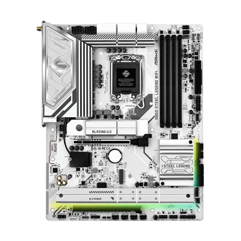 Placă de bază ASRock B860 STEEL LEGEND WIFI, White 3