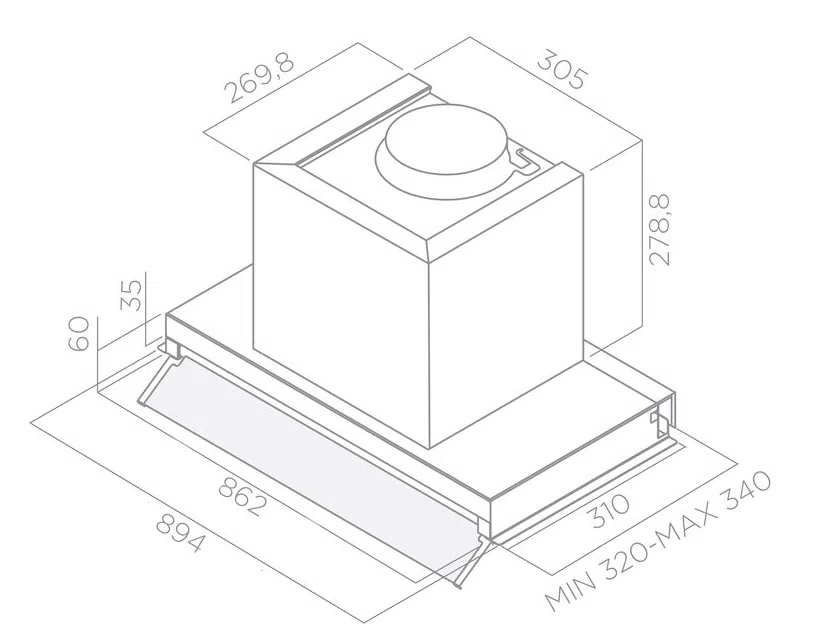 Вытяжка Elica Boxin Plus IXGL/A/90, Silver 5