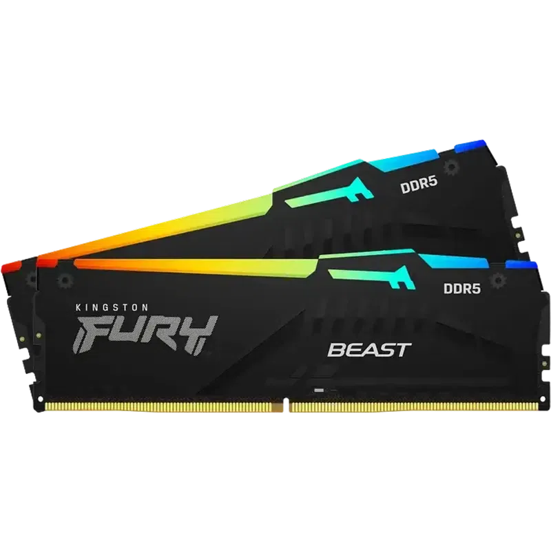 Memorie RAM Kingston FURY Beast RGB 32GB, Negru 3