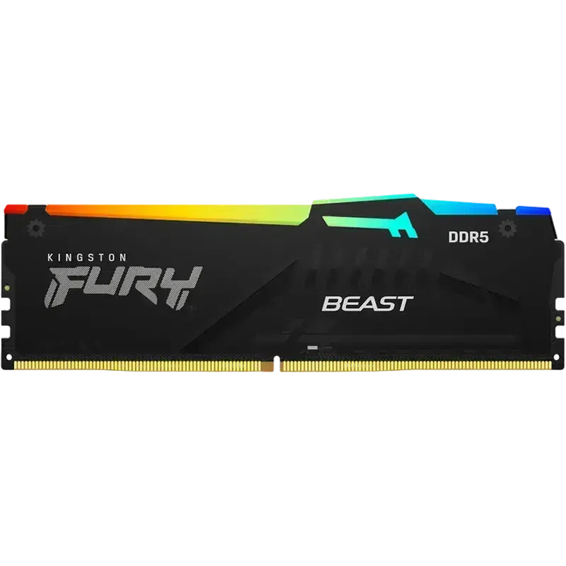 Memorie RAM Kingston FURY Beast RGB, DDR5 SDRAM, 6000 MHz, 64GB, KF560C30BBEAK2-64 6