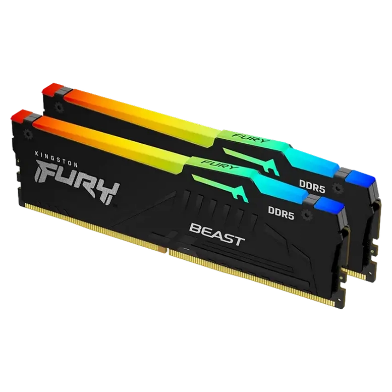 Memorie RAM Kingston FURY Beast RGB, DDR5 SDRAM, 6000 MHz, 64GB, KF560C30BBEAK2-64