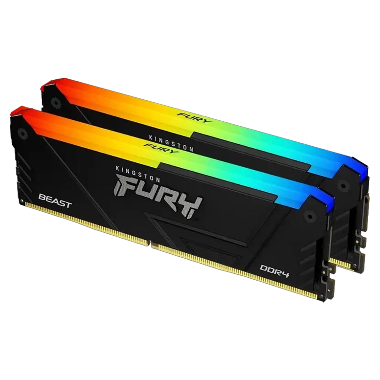 Оперативная память Kingston FURY Beast RGB KF432C16BB12AK2/32WP, 32 ГБ, Black