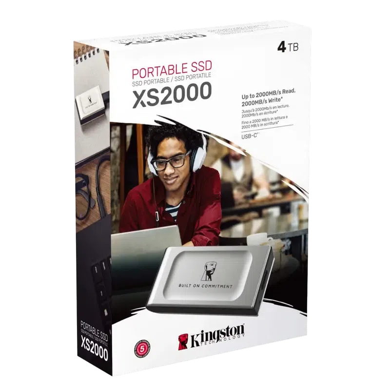 SSD portabil extern Kingston XS2000 BoC, 4 TB, Silver 3