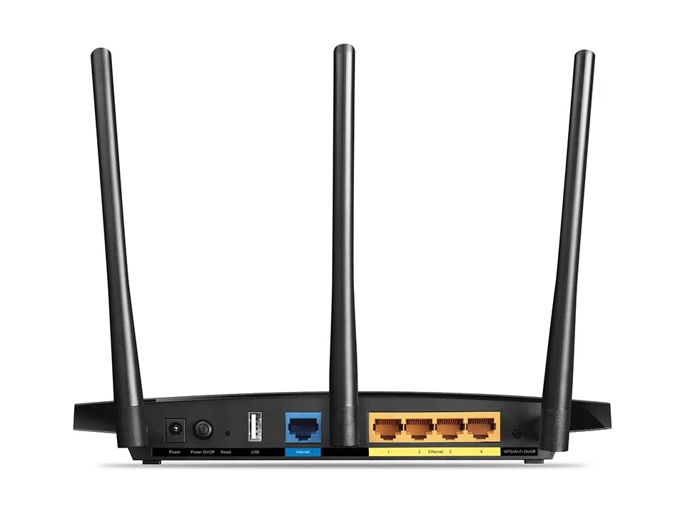 TP-LINK  Archer C1200, AC1200 Dual Band Wireless Gigabit Router, Atheros, 867Mbps at 5Ghz + 300Mbps at 2.4Ghz, 802.11ac/a/b/g/n, 1 WAN + 4 LAN, Wireless On/Off and WPS button, 1xUSB port for modem, Printer/Storage Sharing, 3 external antennas 2