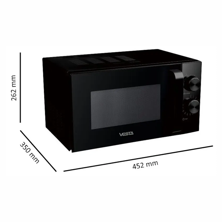 Микроволновая печь Vesta MWOW-M2007/BL, Black 2