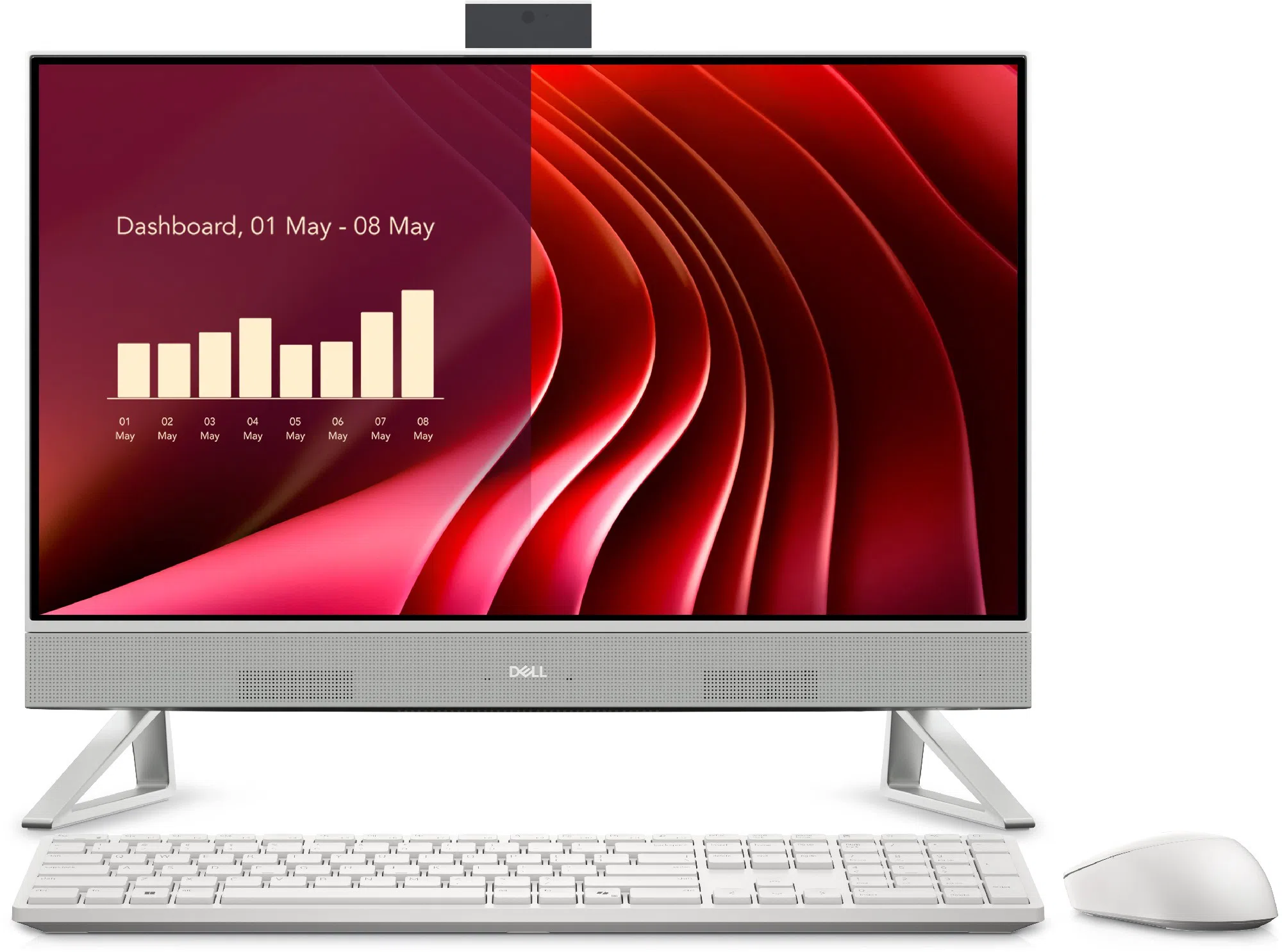 Computer All-in-One Dell EC24250, Core 7, 16GB/1TB, 60 Hz, Alb 6