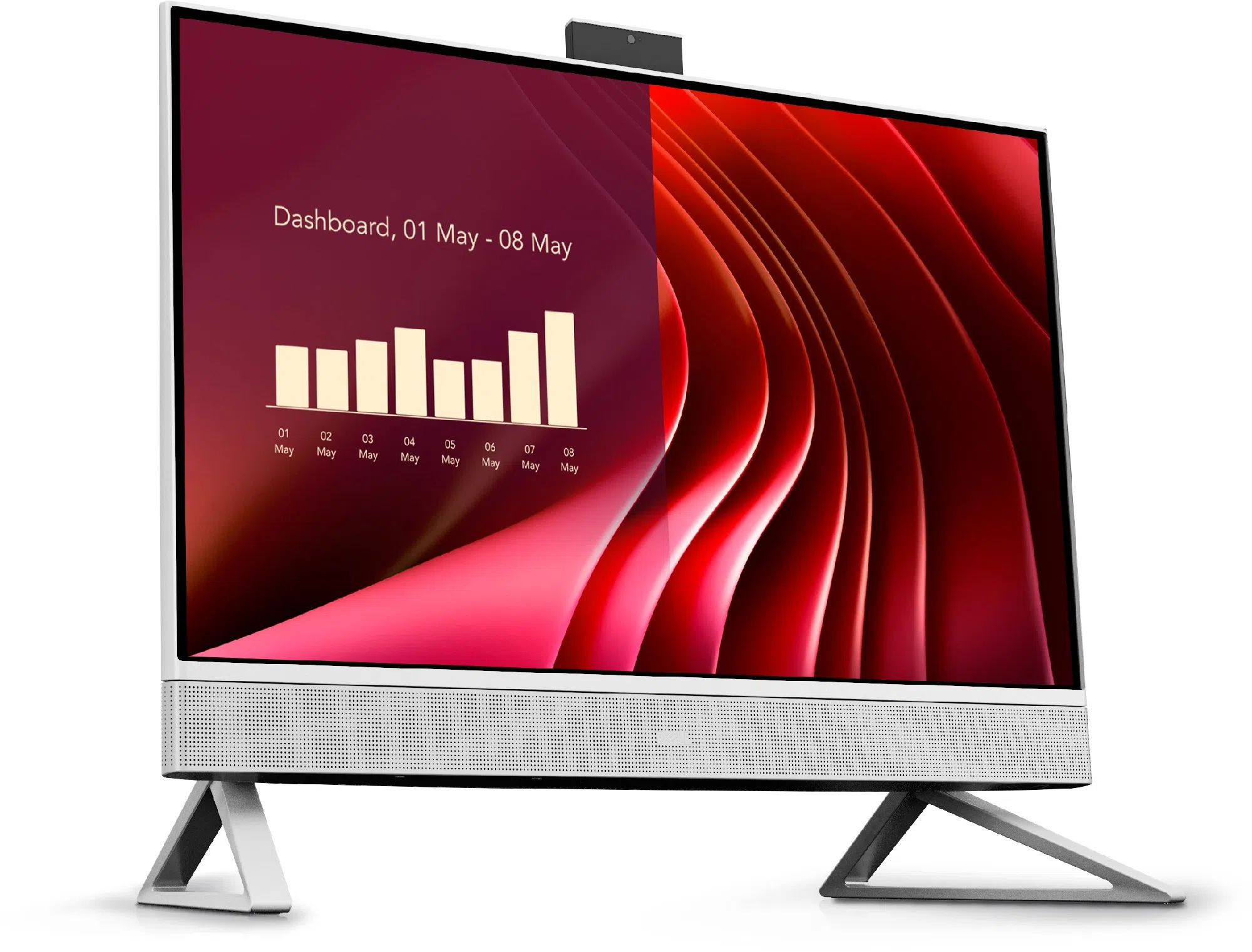 Computer All-in-One Dell EC24250, Core 7, 16GB/1TB, 60 Hz, Alb 5