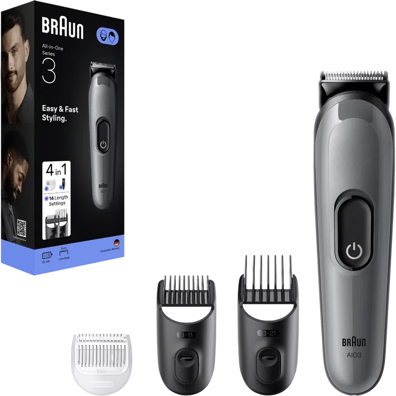 Trimmer pentru bărbați Braun AIO3500, Gri 5
