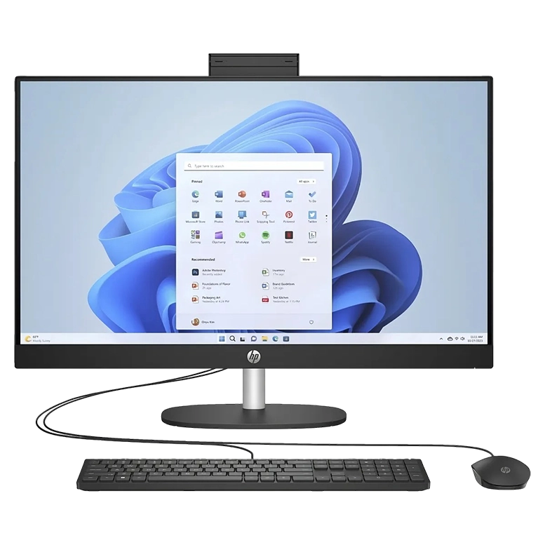Computer All-in-One HP AiO 24-cr1003ci Core Ultra 7, 16GB/512GB, 60 Hz, Negru