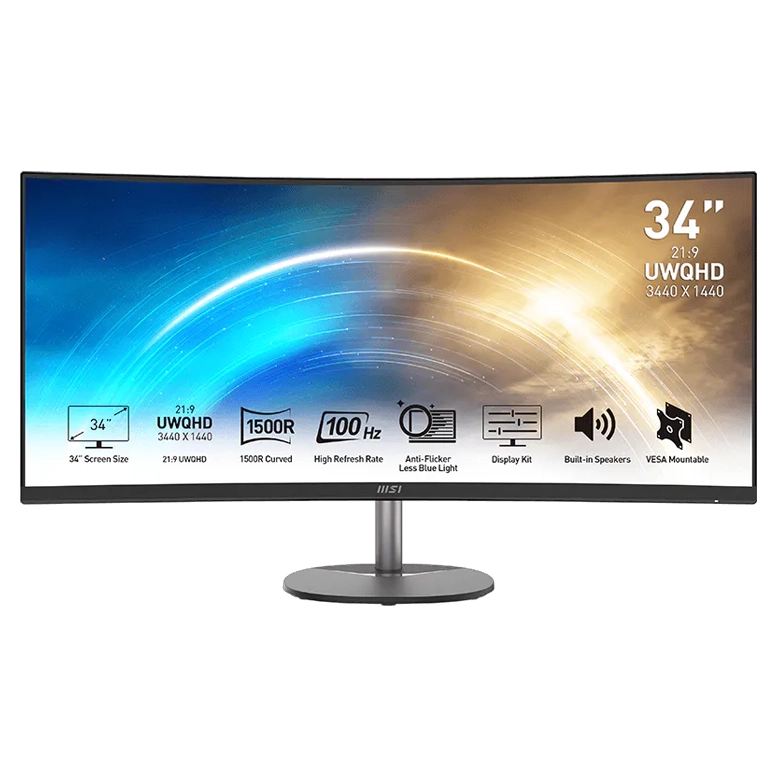 Монитор 34" MSI PRO MP341CQ, Black