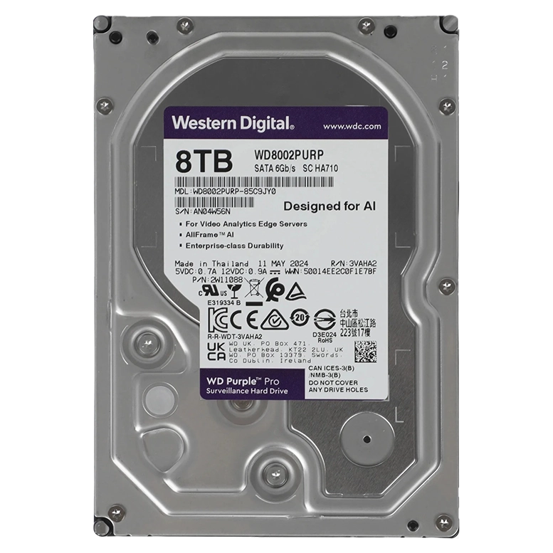 Жесткий диск Western Digital WD8002PURP Caviar Purple PRO, 8ТБ, 3.5"