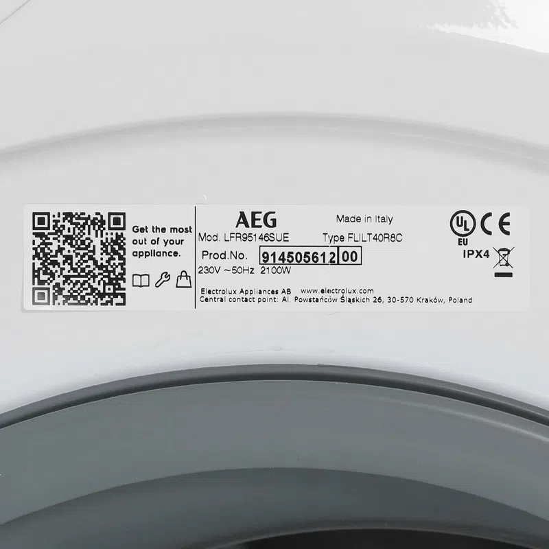Стиральная машина AEG LFR95146SUE, Белый 8