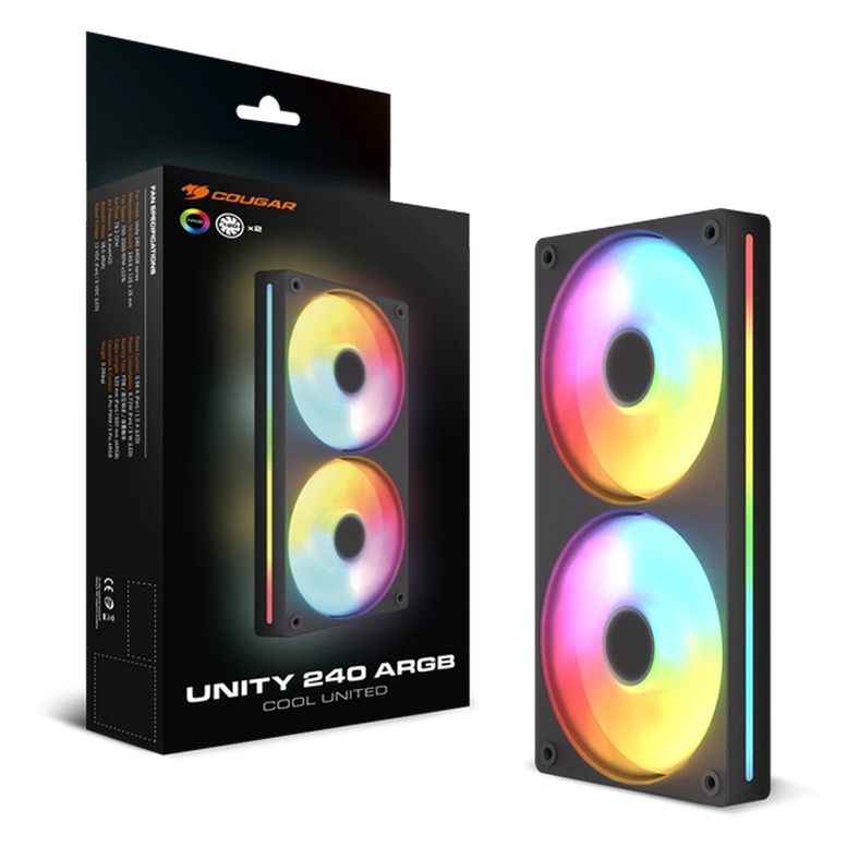 Вентилятор для ПК Cougar Unity240-RB, Черный 10