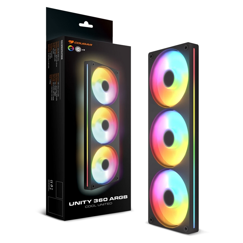 Вентилятор для ПК Cougar Unity360-RB, 120 мм, Черный 10