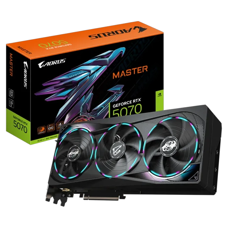 Видеокарта GIGABYTE AORUS GeForce RTX 5070 MASTER OC 12G, Black