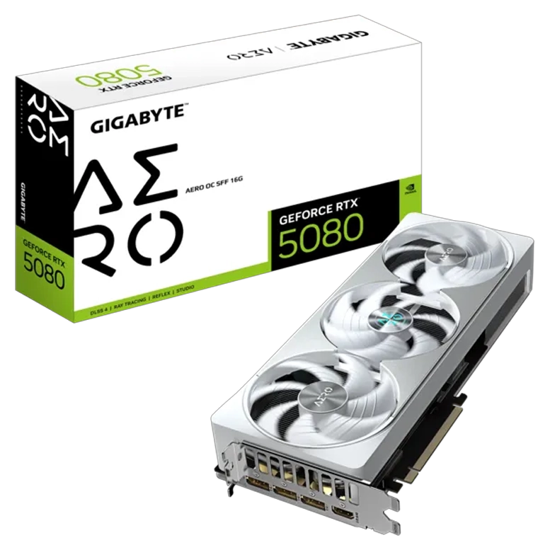 Видеокарта GIGABYTE GeForce RTX 5080 AERO OC 16G, White