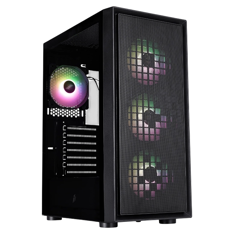 Sistem Desktop PC ATOL PC1128MP - Gaming A-RGB#3.5, Ryzen 5 8400F, 16 GB, 512 GB SSD, Black